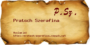 Pratsch Szerafina névjegykártya